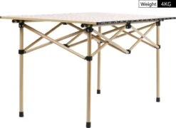 Buxibo - Lichtgewicht Vouwbare Campingtafel - Inklapbaar - Vis/Tuin/Picknick Tafel - Kamperen - Met Opberghoes - Aluminium - Grijs -Kampeeruitrusting 1200x876