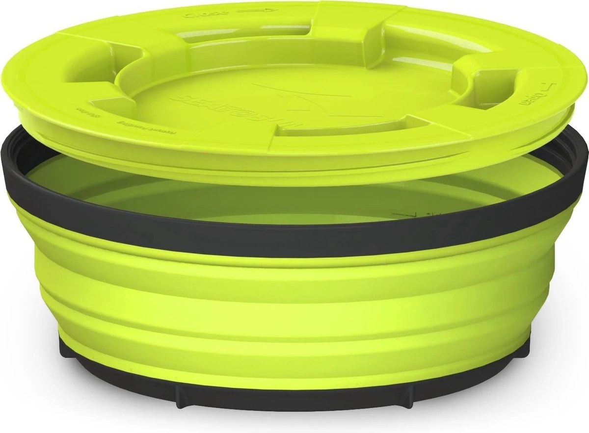 Sea To Summit X-Seal & Go Campingservies Inklapbaar - Schaal - Large - Lime 1 Sea To Summit X-Seal & Go Campingservies Inklapbaar - Schaal - Large - Lime