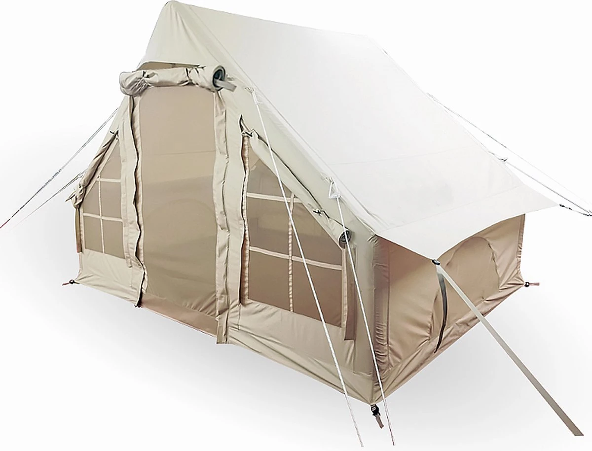 Opblaasbare Vier Persoons Tent Beige 300x200x210 Cm 8 Opblaasbare Vier Persoons Tent Beige 300x200x210 Cm - Afbeelding 8