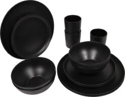 Bo-Camp Industrial - Servies - Orville - Campingbord - 16-delig - Mat Zwart -Kampeeruitrusting 1200x938 5