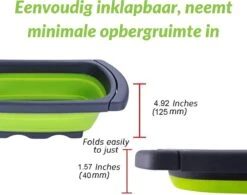 Buxibo - 3-Delige Keuken Vergiet Set Inklapbaar Groen/Grijs 26 Buxibo - 3-Delige Keuken Vergiet Set Inklapbaar Groen/Grijs -Kampeeruitrusting 1200x948 1