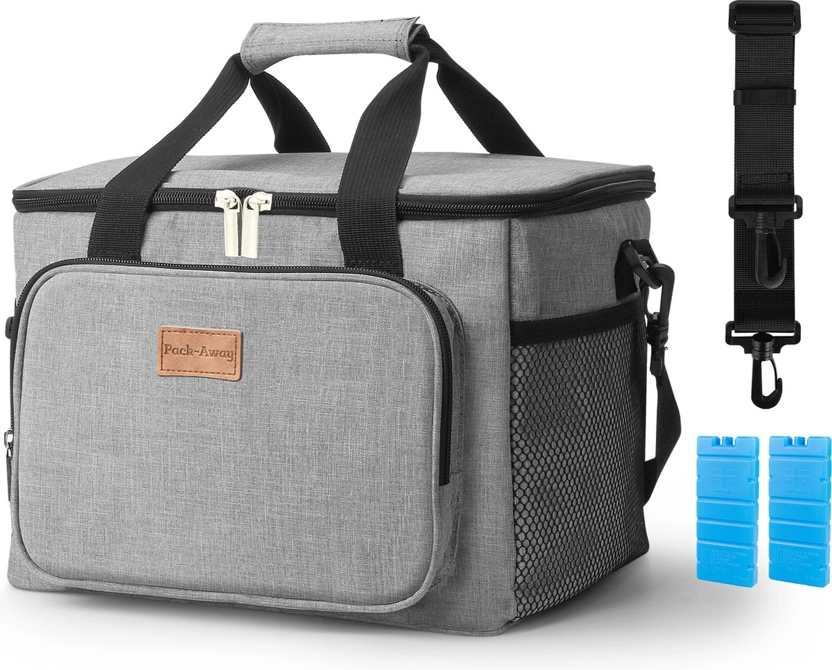 Packaway 4 Laags Geïsoleerde Koeltas - Lunchtas 15 Liter - Grijs 1 Packaway 4 Laags Geïsoleerde Koeltas - Lunchtas 15 Liter - Grijs