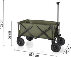 Campart Bolderkar HC-0915 - Opvouwbaar - Bolderwagen Met Stevig Harmonicaframe - Inclusief Opbergtas En Bodemplaat - Groen -Kampeeruitrusting 1200x974 2