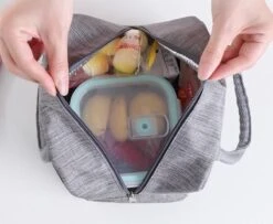 Koeltas - Lunchtas - Volwassenen En Kinderen - Compact & Handig: Zomer - Picknick -School - Lunch - Werk - Klassiek Grijs -Kampeeruitrusting 1200x987 1