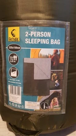 Froyak - 2-persoons Slaapzak XXL Groen 225 X 150 Cm - 2 Persoons Slaapzak Envelop Model Extra Large -Kampeeruitrusting 674x1200 6