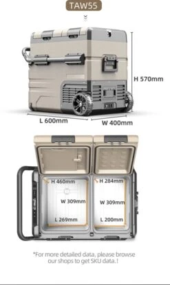 Alpicool 55L - Koelkast/vriezer - 12V-24V/230V - Compressor - APP - Voor Auto En Huis - Outdoor Camping Benodigdheden -Kampeeruitrusting 715x1200 2