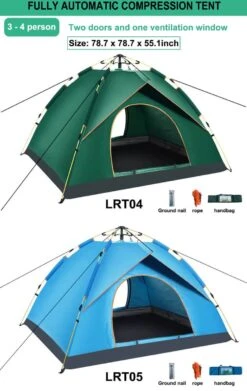 Fish Life Waterdichte Tent - Lichtgewicht Tent - Tent Voor 2-4 Personen - 200*200*140 Cm - Outdoor Camping Tent - Licht Blauw -Kampeeruitrusting 758x1200 1