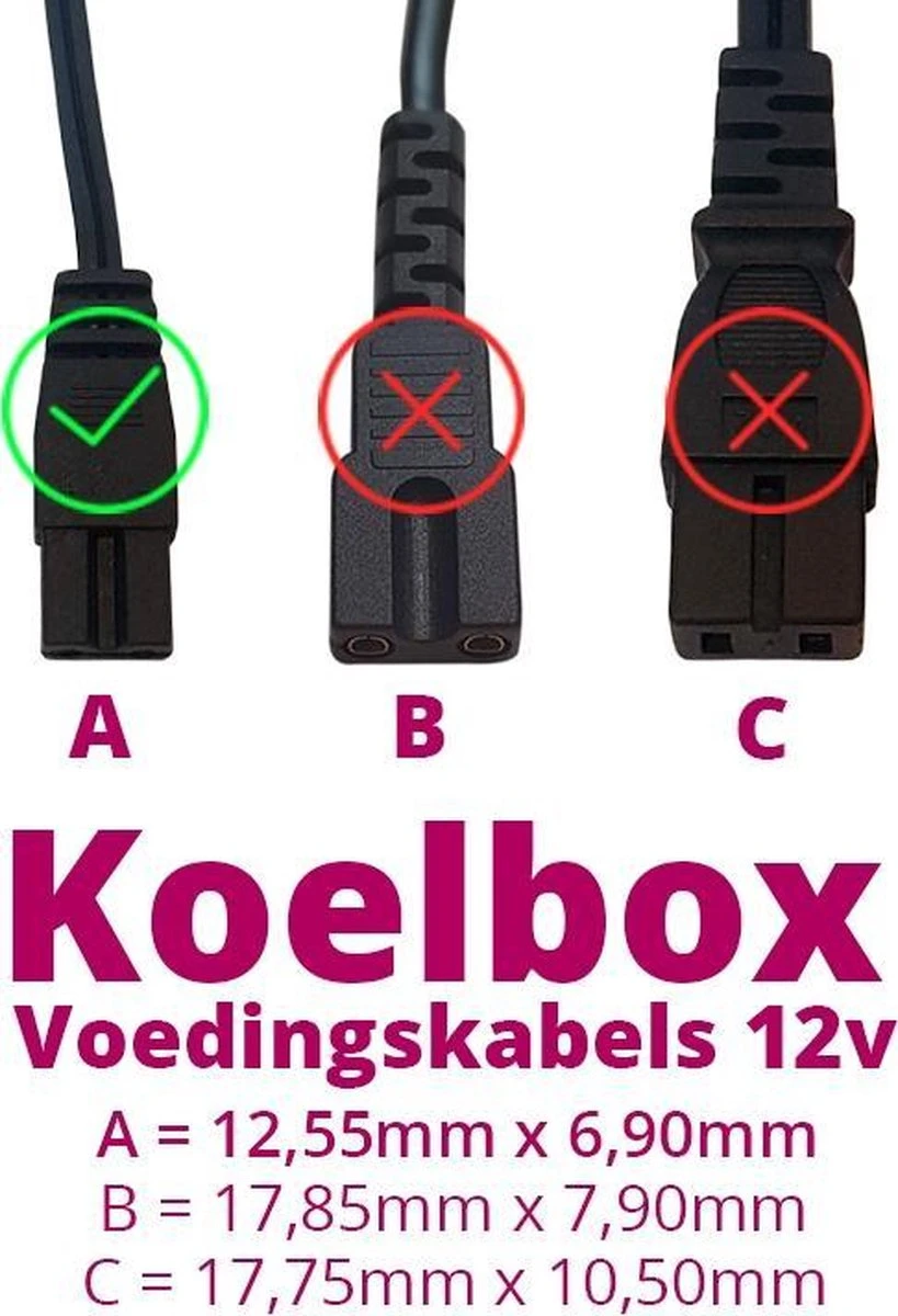 Merkloos Koelboxkabel 12V Voedingskabel Koelbox - 2 Meter 3 Merkloos Koelboxkabel 12V Voedingskabel Koelbox - 2 Meter - Afbeelding 3