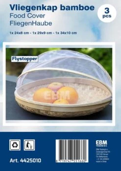 Voedselkap - Vliegenkapjes Bamboe Set 3 Stuks - Flystopper -Kampeeruitrusting 846x1200 4