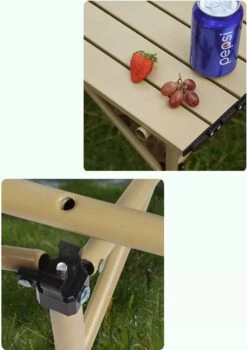 Buxibo - Lichtgewicht Vouwbare Campingtafel - Inklapbaar - Vis/Tuin/Picknick Tafel - Kamperen - Met Opberghoes - Aluminium - Grijs -Kampeeruitrusting 848x1200