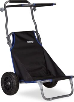 Relaxdays Strandkar Opvouwbaar - Strandstoel Met Zonnedak - Strand Stoel Op Wielen -Kampeeruitrusting 864x1200 2