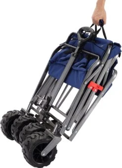 AREBOS Handkar | Transportwagen | Apparatuurwagen | Opvouwbaar | Blauw -Kampeeruitrusting 873x1200 1