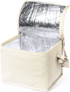 Merkloos Koeltas - Lunchtas - Koeltasje Lunch - Koelelementen - Isolatie - Volwassenen - Dames - Heren - 17 X 22 Cm - Katoen - Gebroken Wit -Kampeeruitrusting 918x1200 5