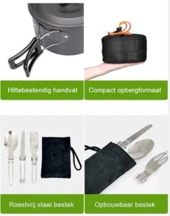 Hikr® Camping Pannenset - Complete 22-delige Kookset - Lichtgewicht - Kookgerei Servies - Outdoor - BPA-vrij - Keukengerei Set -Kampeeruitrusting 945x1200 2