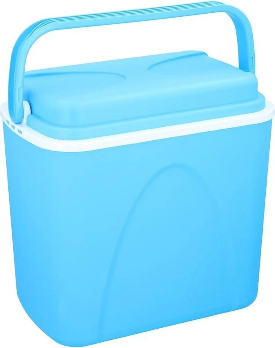 Merkloos Blauwe Kunststof Camping / Vakantie Coolbox 24 Liter 1 Merkloos Blauwe Kunststof Camping / Vakantie Coolbox 24 Liter
