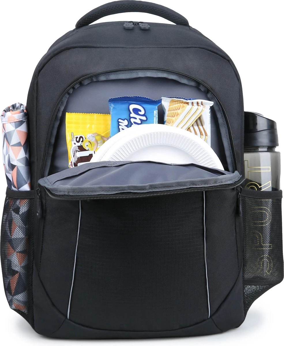 Koelrugtas - 23L - Wandelrugzak - Dagrugzak - Outdoor Rugzak - Dames & Heren - Zwart 4 Koelrugtas - 23L - Wandelrugzak - Dagrugzak - Outdoor Rugzak - Dames & Heren - Zwart - Afbeelding 4