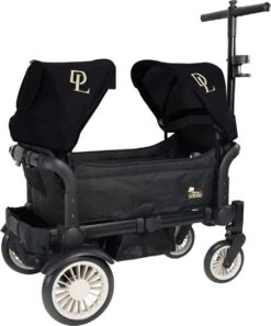 Deryan Luxe Sandy Bolderkar - Duo Buggy - Tandem Buggy - Opvouwbaar - Inklapbare Bolderwagen - Duo Kinderwagen - Zwart -Kampeeruitrusting 999x1200 1